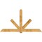 Ekena Millwork Kennewick Rough Sawn Timber Gable Bracket, Western Red Cedar, 96"W x 52"H x 6"D x 6"F, 13/12 Pitch GBW096X52X0606KEN00RWR - alternate 1